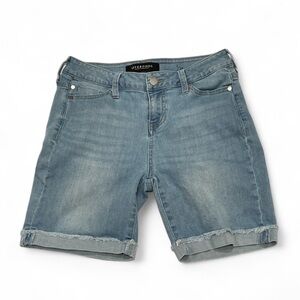 Liverpool Women's Blue Denim Rolled Hem Shorts Size 2/26